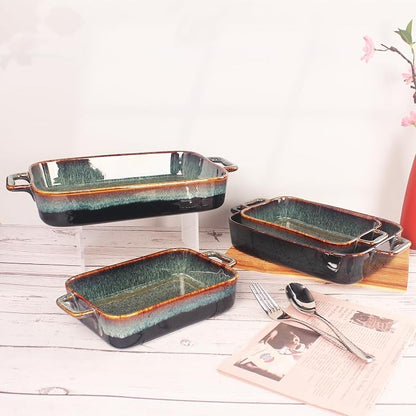 12" X 9" Porcelain Rectangular Casserole Dishes - Image 5
