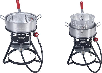 Fire Riot 10QT Outdoor Fish Fryer Kit – Heavy-Duty Aluminum Pot, 6.7QT Basket - Image 2