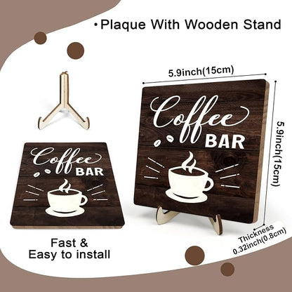 Funny Coffee Bar Decor Sign – Rustic Wooden Plaque - Image 2