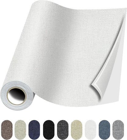 Fabric Repair Patches, 17X79 Inch Linen Repair Tape Self-Adhesive Fabric by Lifeshoon