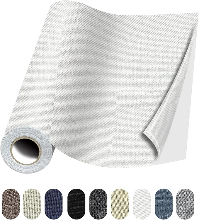 Fabric Repair Patches, 35X79 Inch Linen Repair Tape Self-Adhesive Fabric by Lifeshoon