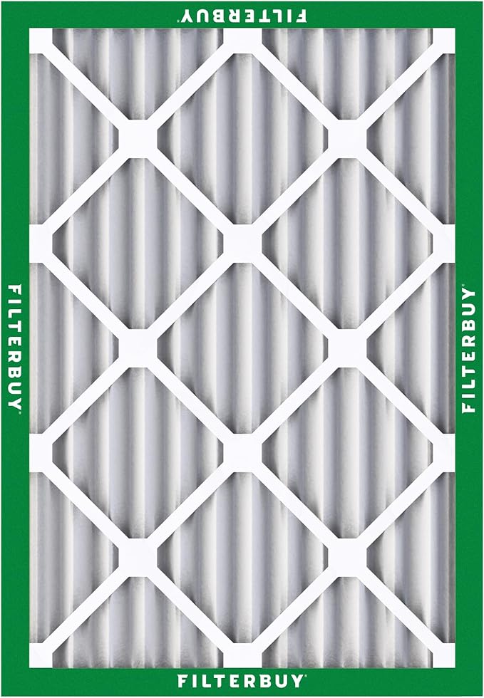 Filterbuy 15x20x2 Air Filter MERV 8 (MPR 700) Dust Defense Replacement (6-Pack), Electrostatic Pleated HVAC AC Furnace Filters, Made in USA (Actual Size: 14.50 x 19.50 x 1.75)