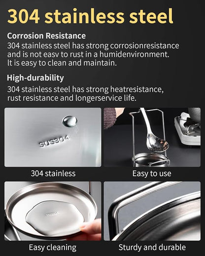 Pot Lid Organizer, Pot Lid Holder 304 Stainless Steel Pot Lid Stand, Lid and - Image 6