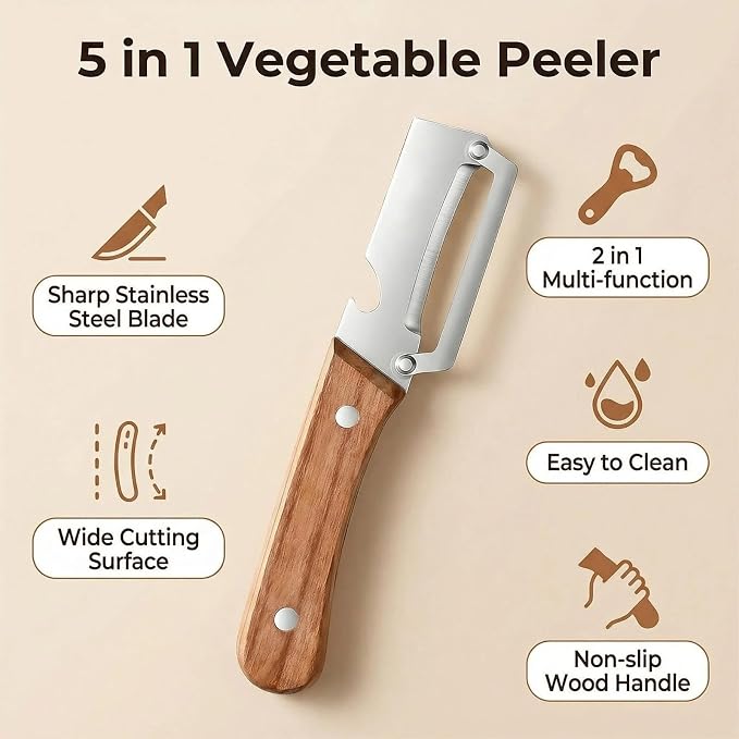 2-in-1 stainless steel vegetable peeler - Image 5