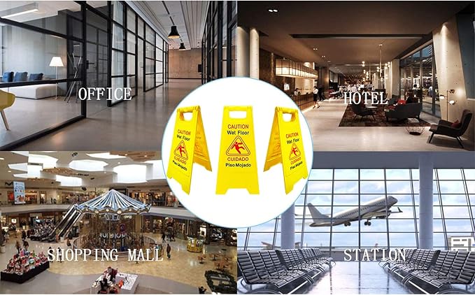 Displayforever 6 Packs Caution Wet Floor Signs - Image 4