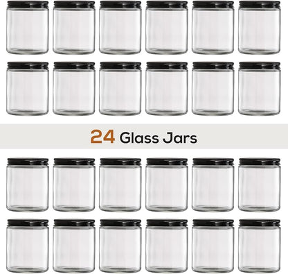 24 Pack, 8 OZ Thick Glass Jars - Image 3