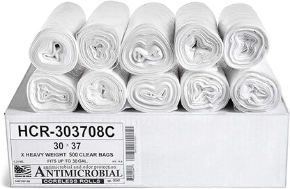 Aluf Plastics High Density Trash Bags, 30 Gallon, 8 Micron, by AlufPlastics