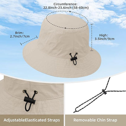Durio Waterproof Bucket Hats for Woman UPF 50+ Sun Hat UV Protection Packable Rain Hats for Women Lightweight Hiking Hat