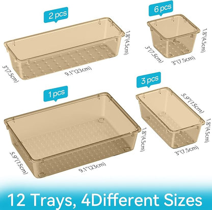 ElegantArray 12 PCS Drawer Organizer Set, 4 Sizes Tool Storage Trays - Image 4