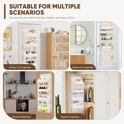 QINGUANG Over The Door Organizer, Hanging Organization and Storage, Behind Door - Image 7