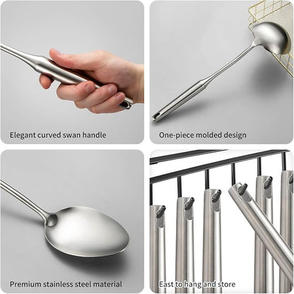 304 Stainlss Steel Kitchen Utensils Set, Pasta Server - Image 5