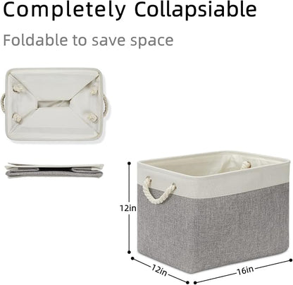 DULLEMELO Storage Baskets for Organizing 16x12x12 Large Fabric Storage Bins - Image 2