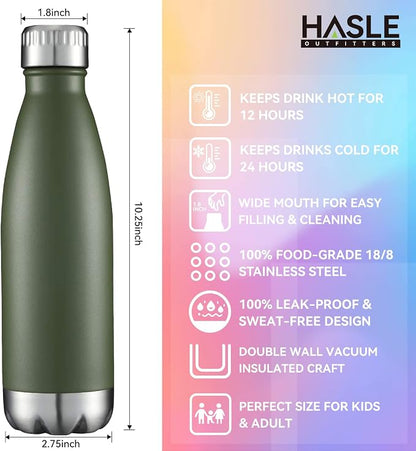 HASLE OUTFITTERS 17oz Stainless Steel Water Bottles, Vacuum Insulated Double - Image 5