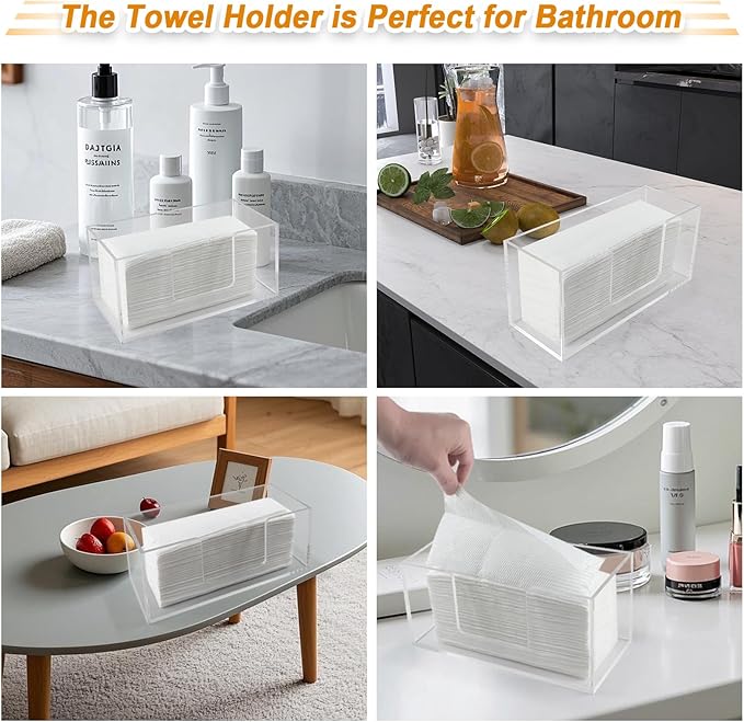 2Pack Acrylic Paper Towel Dispenser, Napkin Holder - Image 4