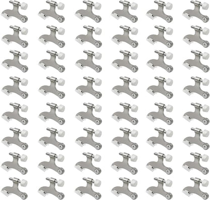 48 Pack Hinge Pin Brushed Nickel Door Stopper, Adjustable Heavy Duty Hinge Pin by SUNTAI