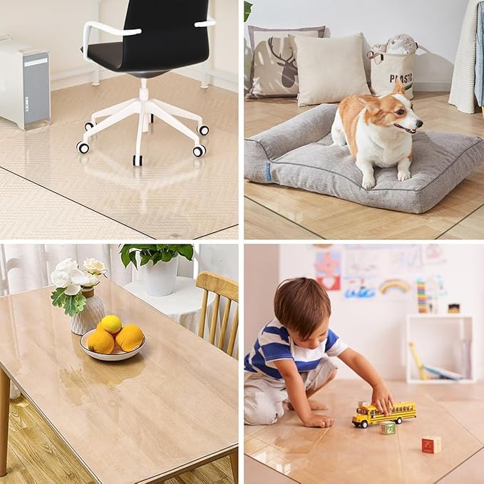 30" x 48" Glass Chair Mat, 1/5" Thick Office Chair Mat - Image 7