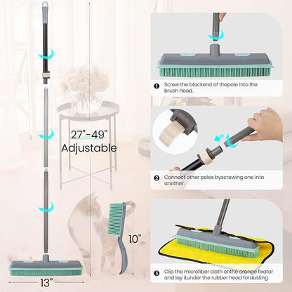 Conliwell Rubber Broom Carpet Rake - Image 4