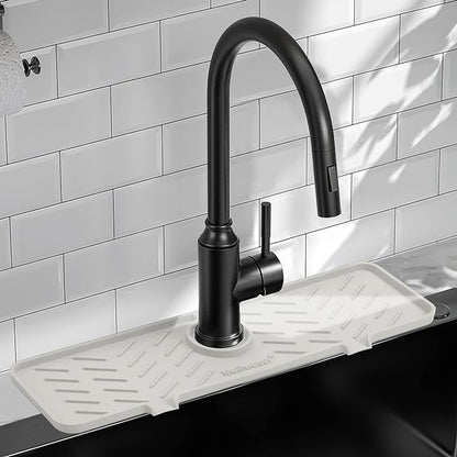 Silicone Faucet Mat for Kitchen Sink – Gen 2 Splash Guard by Meiliweser