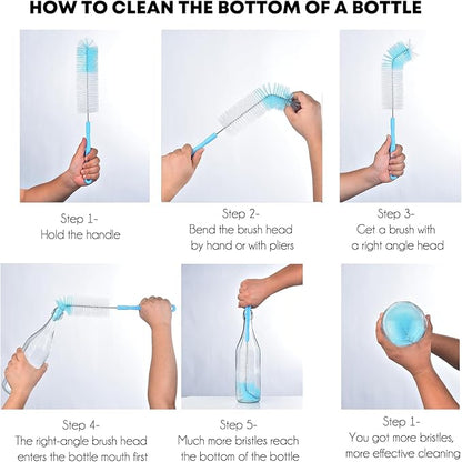3-Pack Long Bottle Cleaning Brush - Image 4