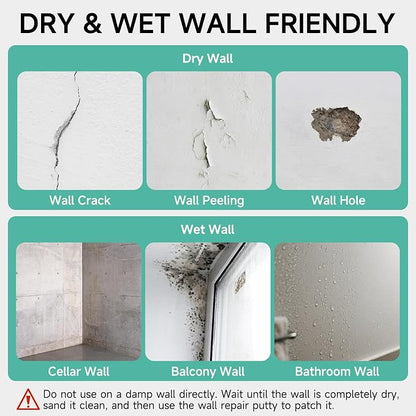 Drywall Repair Kit - 32 OZ Wall Spackle Paste - Image 6