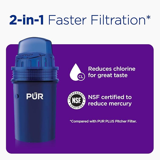 PUR 7-Cup Water Pitcher, 1 Genuine Filter, Great-tasting Water, Dishwasher Safe - Image 4