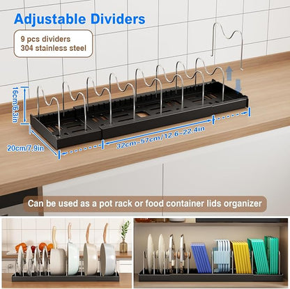 Mustorn Pots and Pans Organizer Under Cabinet - Image 2