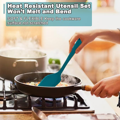E-far 10 Pieces Silicone Cooking Utensils Set, Heat Resistant Kitchen Utensil - Image 5