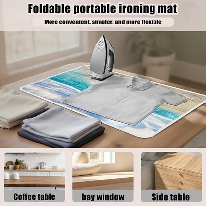 Ironing Mat Hawaiian Beach Heat Resistant Ironing Blanket Thick Portable Travel - Image 6