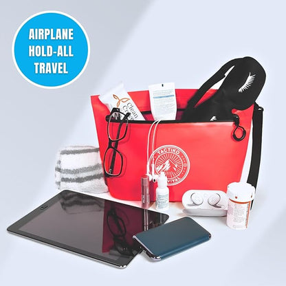 Tactiko Heavy-Duty Splash Water Resistant Zipper Pouches - Hold-All Organizers for Dry Bags, Travel Bags (Red)