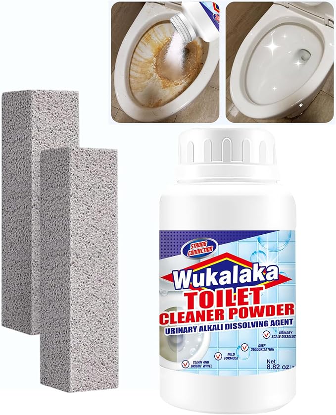 Pumice Stone for Toilet Cleaning Bowl Stick, Toilet Bowl Cleaners Brush by WUKALAKA