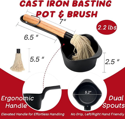 Cast Iron Sauce Pan and Basting Pot - Image 2