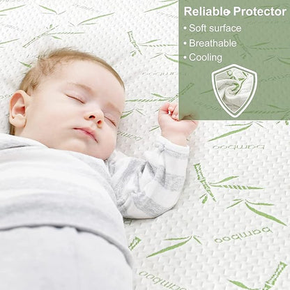 King Waterproof Mattress Protector, Rayon Made from Bamboo Mattress Pad Cover - Image 2