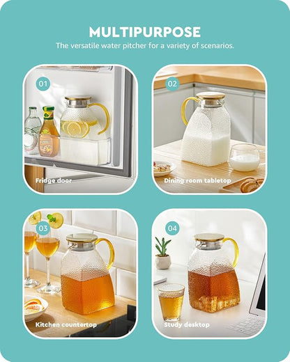 Baffect Water Pitcher, High Borosilicate Glass Jug - Image 5