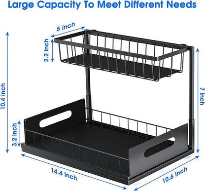Under Sink Organizer, 2 Tier Under Sink Organizers and Storage Multi-Purpose - Image 7