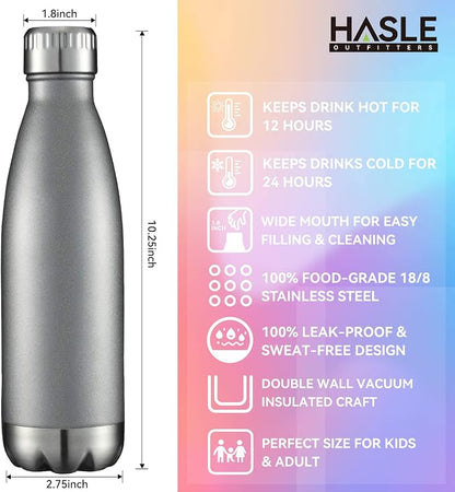 HASLE OUTFITTERS 17oz Stainless Steel Water Bottles Bulk, Vacuum Insulated - Image 5