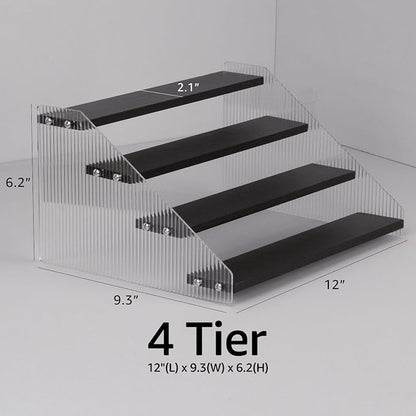 nianfeng Tiered Spice Rack, 4-Tier Spice Pantry Kitchen Cabinet Organizer - Image 3