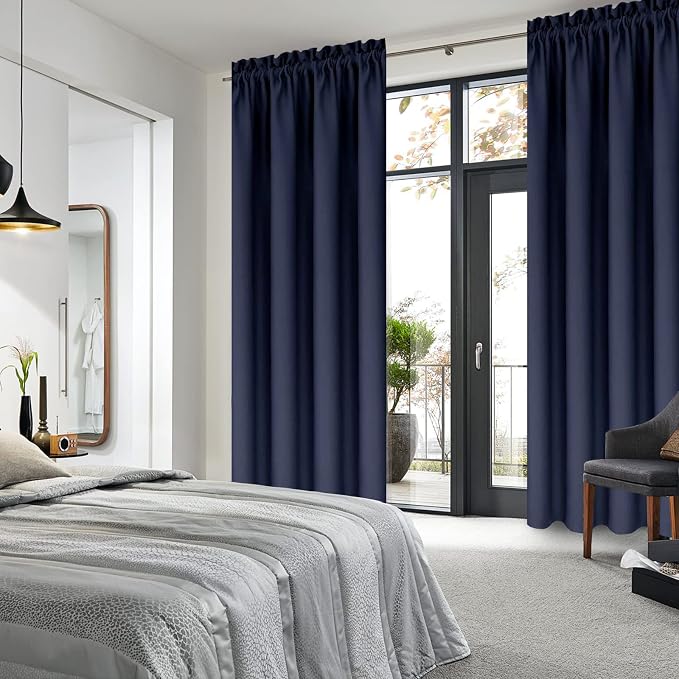 DWCN Blackout Curtains Room Darkening Thermal Insulated Bedroom Curtains Window - Image 2
