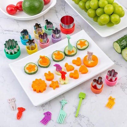 Fruit Cutters Shapes for Kids 22 Pcs, Mini Cookie Cutters Set, Vegetable Cutter - Image 6