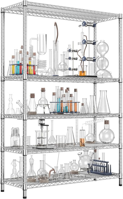 IZEUK 4250 LBS Garage Shelving Wide Storage Shelves 5 Tier Metal Shelves Heavy - Image 9