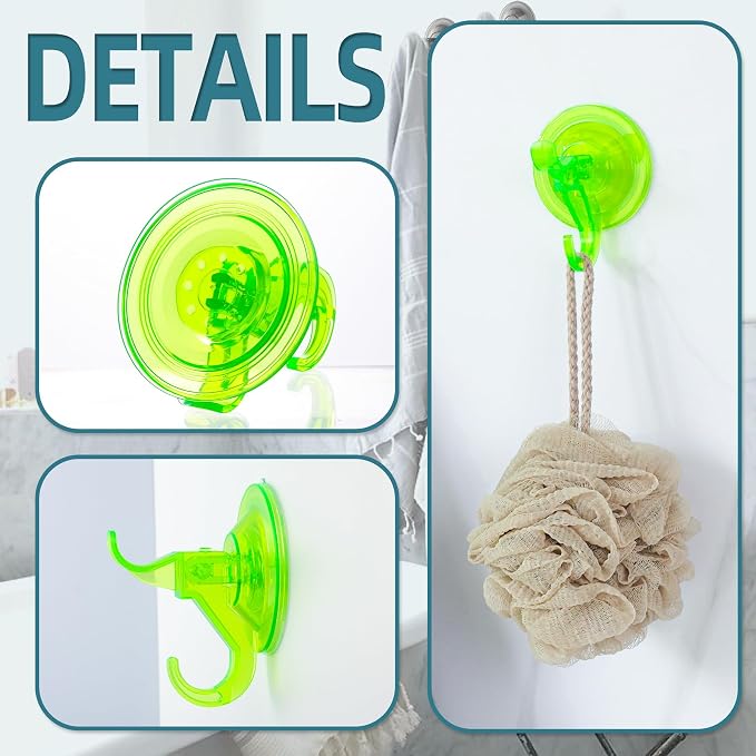 Antimbee 3 Pack Suction Cup Hooks, Removable Small Suction Cups - Image 2