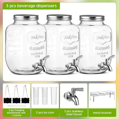 Lallisa 3 Pcs 2.5 Gallon Beverage Dispensers - Image 3