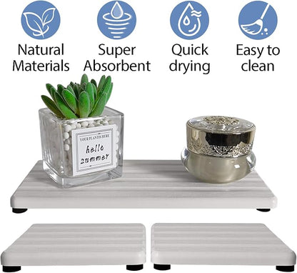 Set of 3 Diatomite Hand Soap Holder, Water Absorbing Stone Tray - Image 5