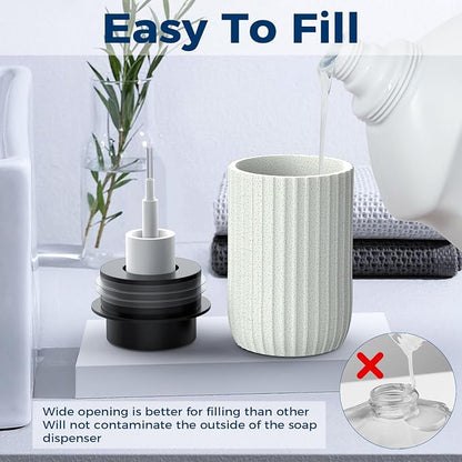 Ceramic Foaming Hand Soap Dispenser，12 oz Bathroom Soap Dispensers， Lotion - Image 3