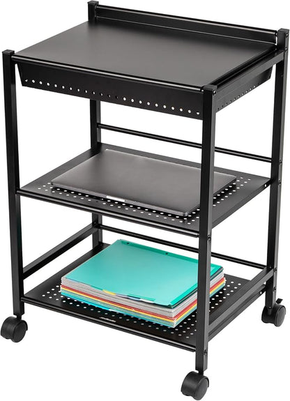 Mind Reader Cart with Covered Compartment, Office Organizer - Image 7