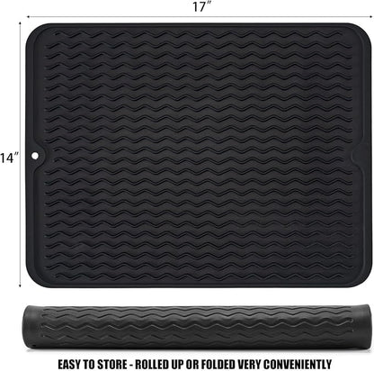 Large 17" x 14" Silicone Dish Drying Mat - Image 2