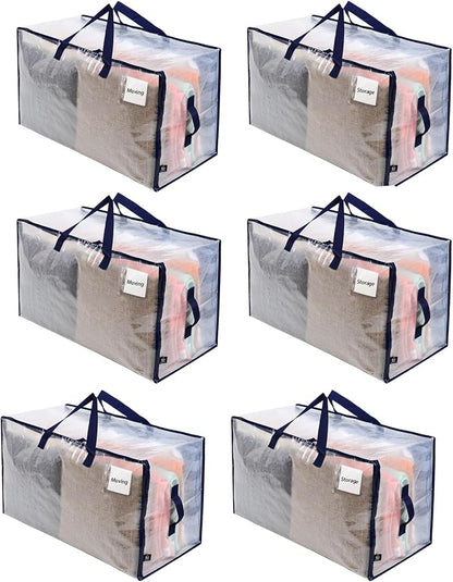 VENO 6 Pack Moving and Storage Bags, Heavy Duty, Alternative to Moving Boxes by Veno