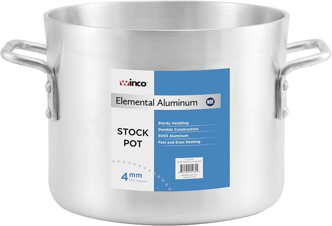 Winco Elemental Aluminum, 40 Qt Stock Pot - Image 6