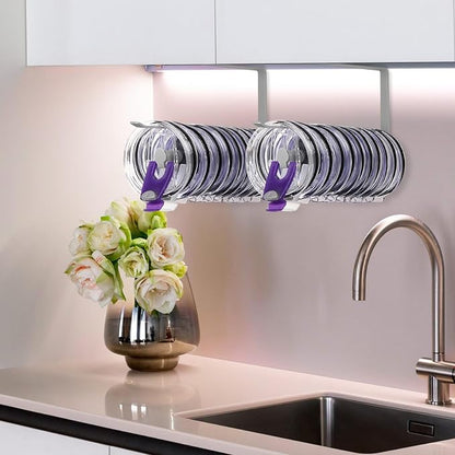 2 Pack Tumbler Lid Organizer, Horizontal Tumbler Lid Storage Hook to Hold Up 20 - Image 9