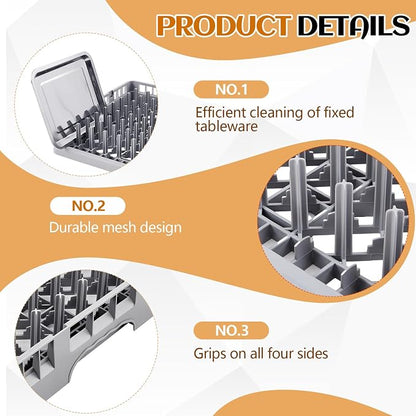 Commercial Dishwasher Tray Rack Polypropylene Full Size Flatware Rack - Image 3