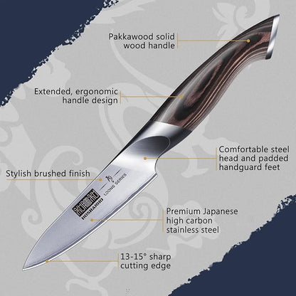 HOSHANHO 3.75 inch Paring Knife, Japanese High Carbon Stainless Steel Small - Image 2